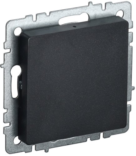 Заглушка без рамки IEK Brite МЗ10-БрЧ черный картинка